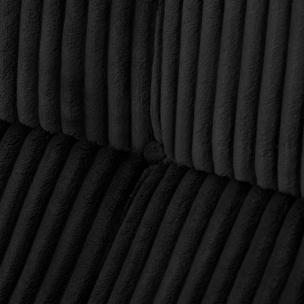 Fauteuil Rave en velours côtelé noir
