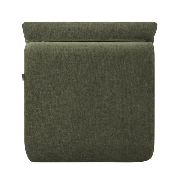 Armchair Marley With Hocker Chenille Sage Green