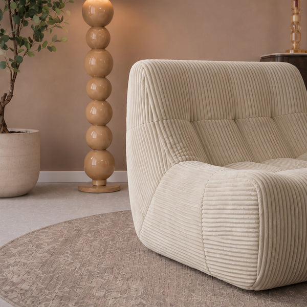 Fauteuil Rave Ribstof Beige