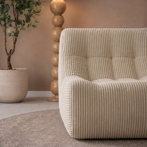 Fauteuil Rave Ribstof Beige