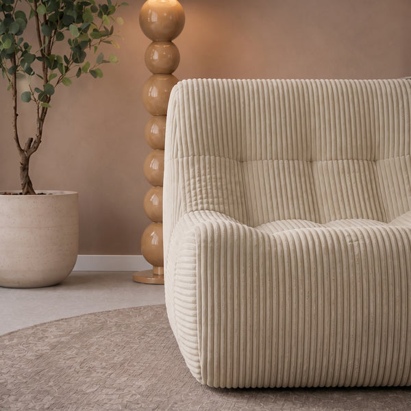 Fauteuil Rave Ribstof Beige