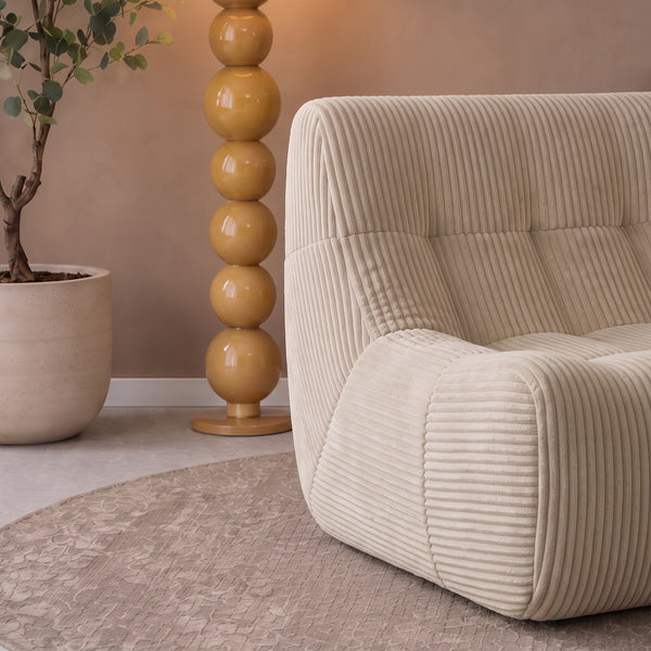 Fauteuil Rave Ribstof Beige