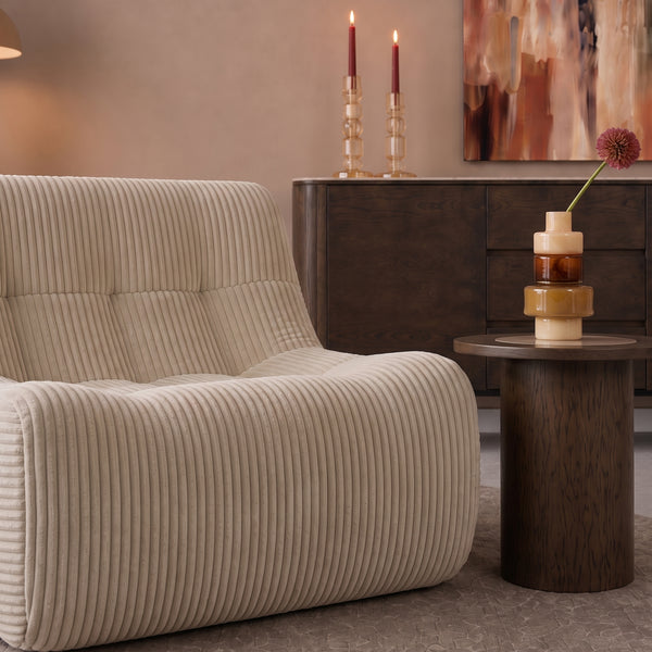 Fauteuil Rave Ribstof Beige