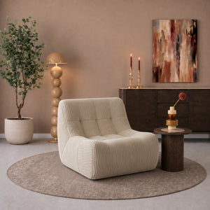 Fauteuil Rave Ribstof Beige