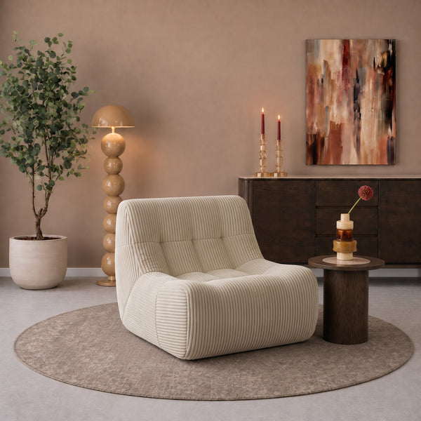 Fauteuil Rave Ribstof Beige