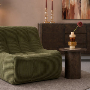 Fauteuil Rave Ribstof Groen