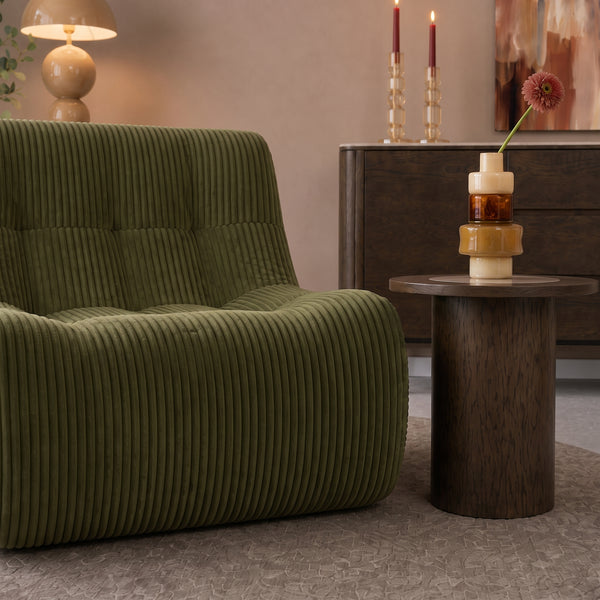 Fauteuil Rave Ribstof Groen