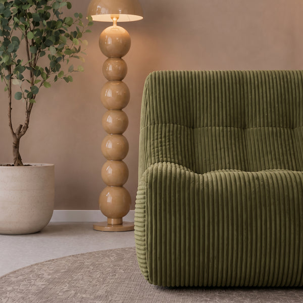 Fauteuil Rave Ribstof Groen