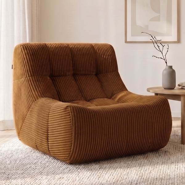 Armchair Rave Corduroy Ochre Yellow