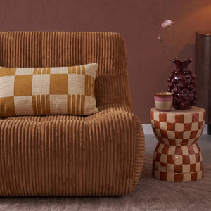 Fauteuil Rave Ribstof Okergeel