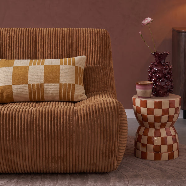 Fauteuil Rave Ribstof Okergeel