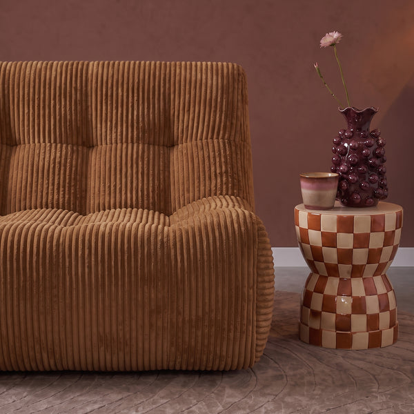 Fauteuil Rave Ribstof Okergeel