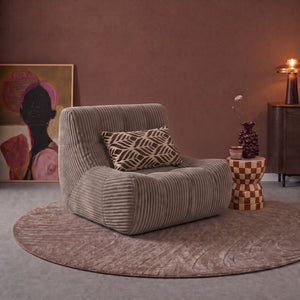 Fauteuil Rave Ribstof Taupe