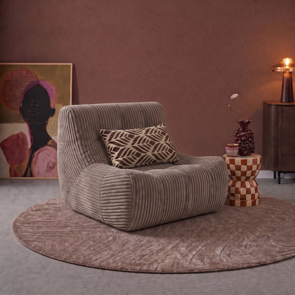 Fauteuil Rave Ribstof Taupe