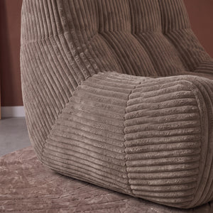 Fauteuil Rave Ribstof Taupe