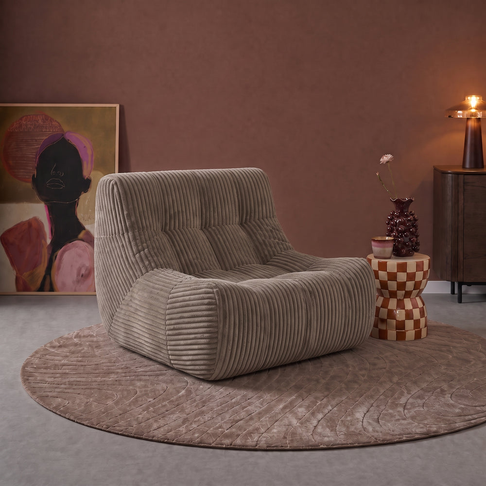 Fauteuil Rave Ribstof Taupe