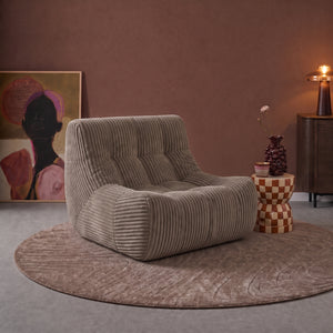 Fauteuil Rave Ribstof Taupe