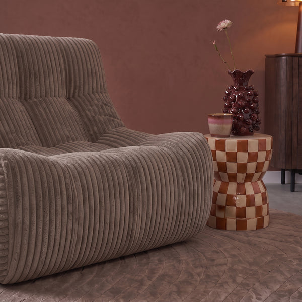 Fauteuil Rave Ribstof Taupe