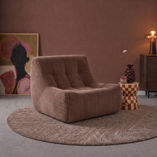 Armchair Rave Ribstof Terracotta/Roze