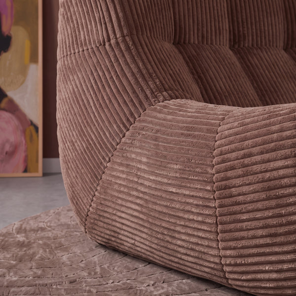Armchair Rave Ribstof Terracotta/Roze