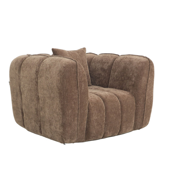 Fauteuil Wave Chenille Bruin