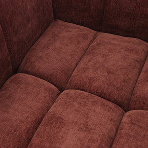 Fauteuil Wave Chenille Rouge Bordeaux