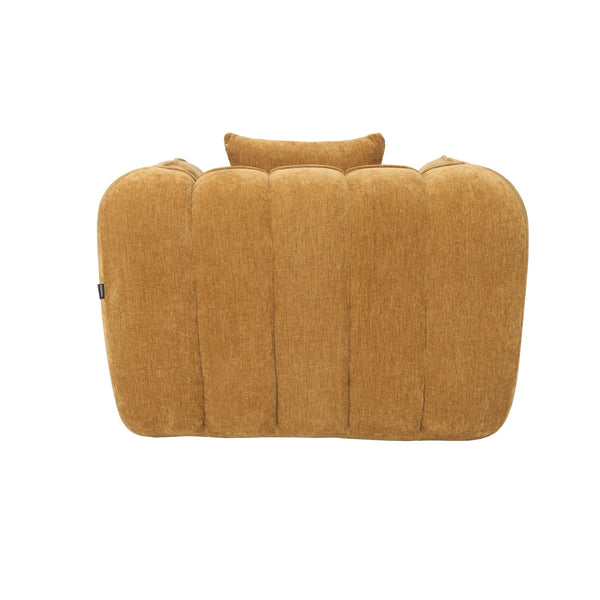 Fauteuil Wave Chenille Okergeel