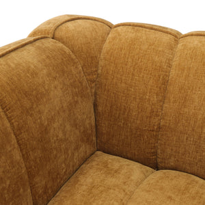Fauteuil Wave Chenille Okergeel