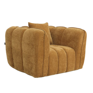 Fauteuil Wave Chenille Okergeel