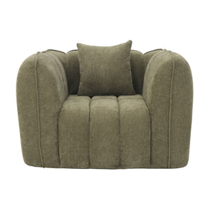 Fauteuil Wave Chenille Okergeel