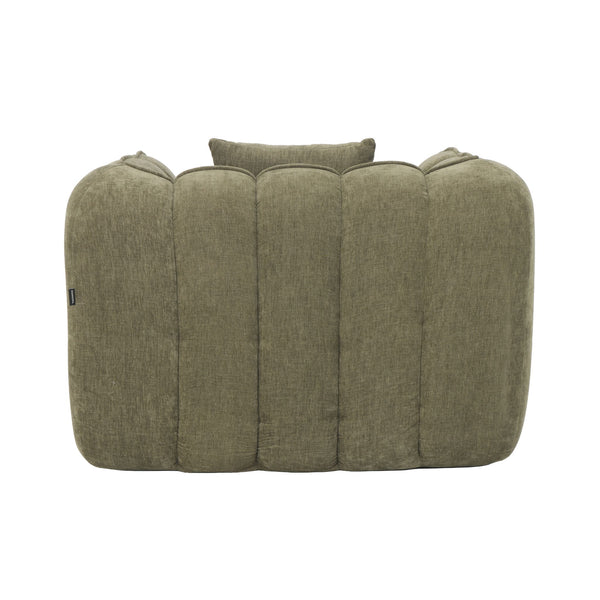 Fauteuil Wave Chenille Okergeel