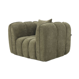 Fauteuil Wave Chenille Okergeel