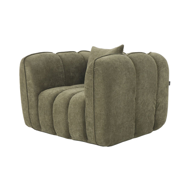 Fauteuil Wave Chenille Okergeel