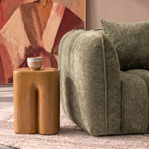 Fauteuil Wave Chenille Vert Sauge