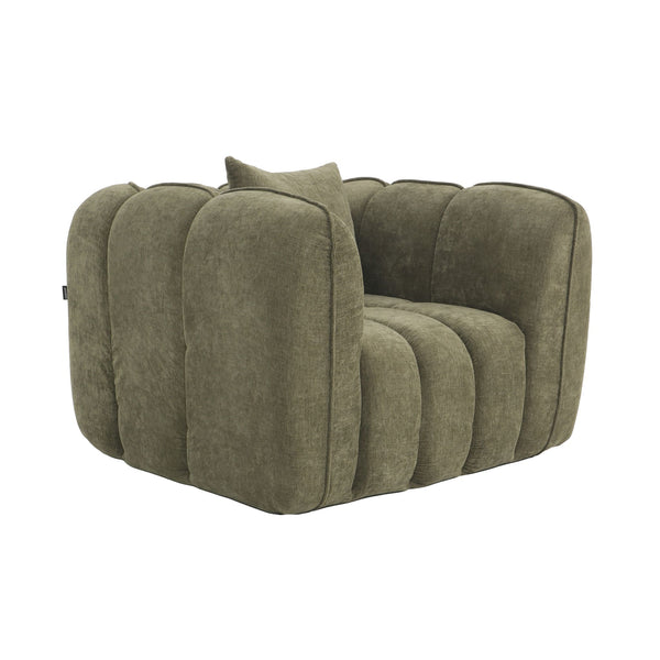 Fauteuil Wave Chenille Okergeel