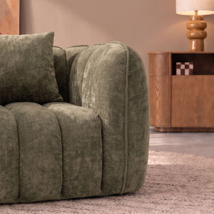 Fauteuil Wave Chenille Vert Sauge