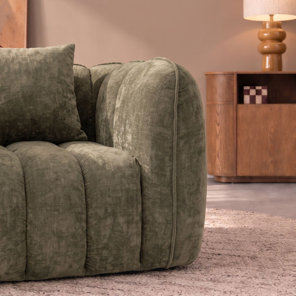 Fauteuil Wave Chenille Vert Sauge