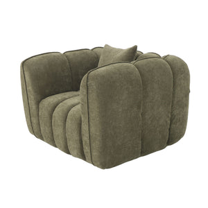 Fauteuil Wave Chenille Okergeel