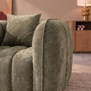 Fauteuil Wave Chenille Vert Sauge