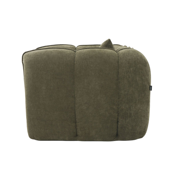 Fauteuil Wave Chenille Okergeel