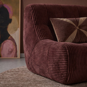 Fauteuil Rave Ribstof Koper