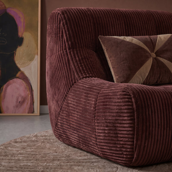 Fauteuil Rave Ribstof Koper