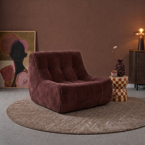 Armchair Rave Corduroy Copper Burgundy
