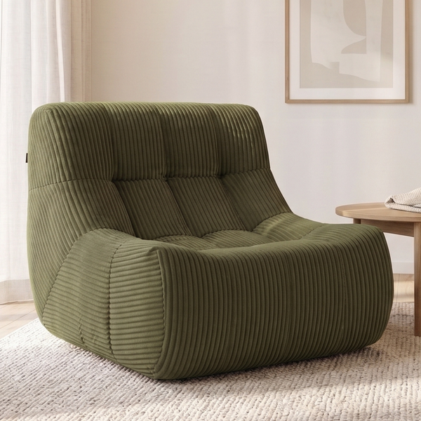 Sessel Rave Cordstoff Grün