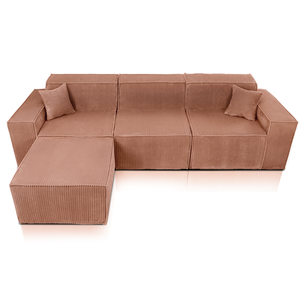 Beat Corner Sofa Corduroy Pink