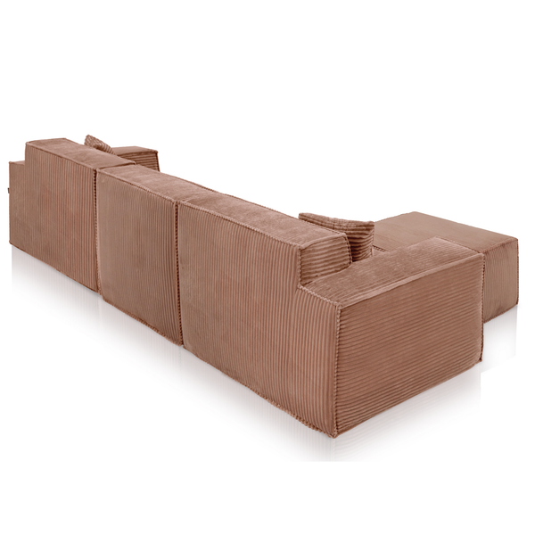 Beat Corner Sofa Corduroy Pink