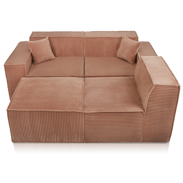 Beat Corner Sofa Corduroy Pink