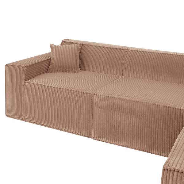 Beat Corner Sofa Corduroy Pink