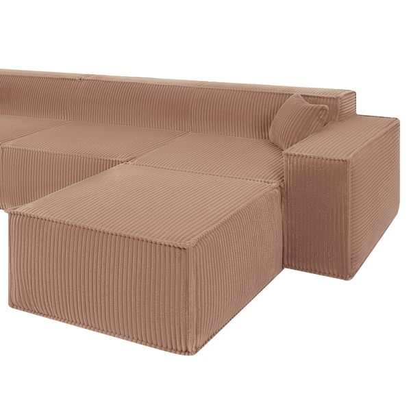 Beat Corner Sofa Corduroy Pink