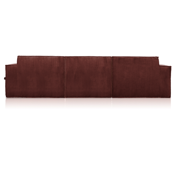 Beat Corner Sofa Corduroy Copper Burgundy
